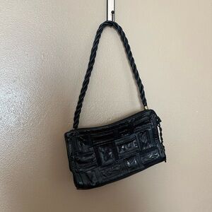 Relic Black Paneled Shoulder Bag